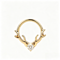 Titanium Antler Branch Nose Ring Hoop & Ear Clip | Clicker