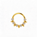 Titanium Leaf Detail Nose Hoop & Ear Clip | Clicker