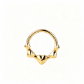 Titanium Faceted Heart Septum Ring | Clicker Nose Jewelry