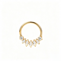 Titanium Marquise Fan Nose Hoop & Ear Clip | Clicker