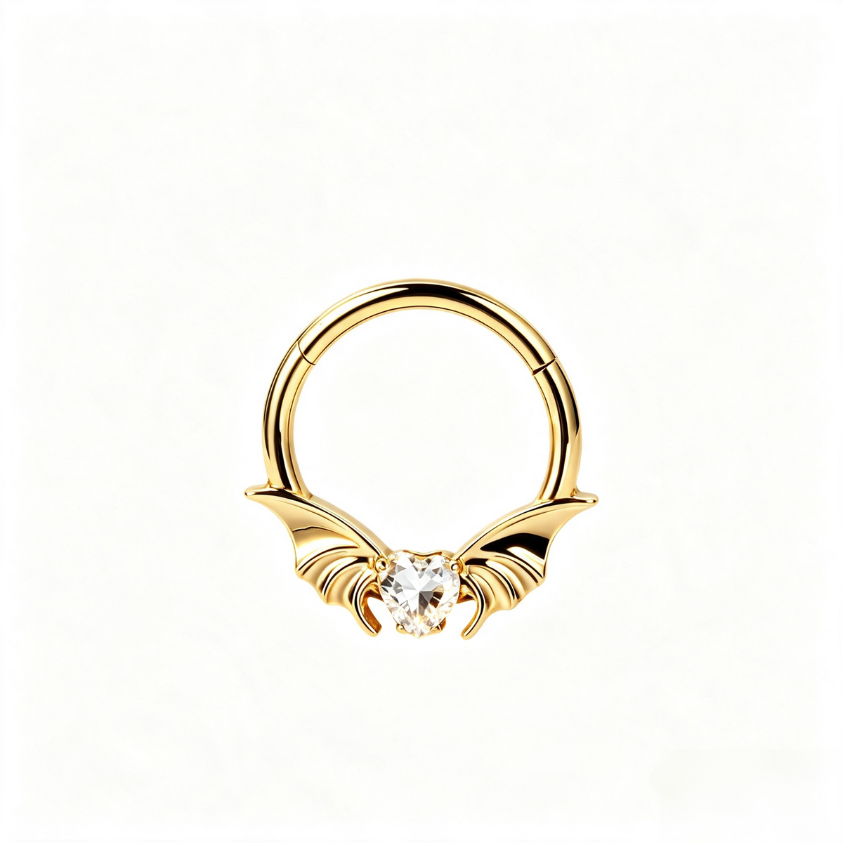 Titanium Bat Wing Nose Ring Hoop & Ear Clip | Clicker
