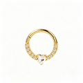 Titanium Heart Centre Stone Nose Hoop & Ear Clip | Clicker