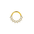 Titanium Baguette Stone Nose Hoop & Ear Clip | Clicker