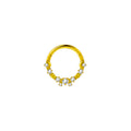 Titanium Dangling Drop Stone Nose Hoop & Ear Clip | Clicker