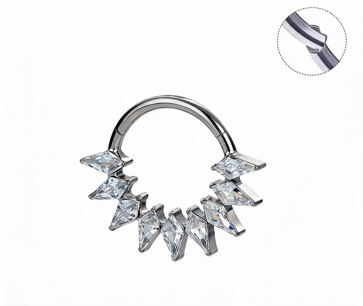 Titanium Septum Ring | Clicker Navel Jewelry